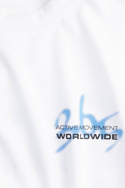 H&M Спортивная футболка с принтом DryMove, белый