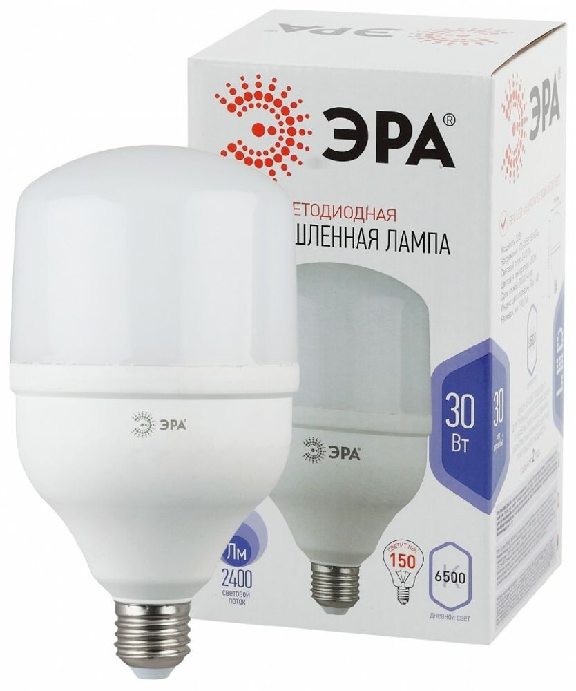 Лампа светодиодная  ЭРА STD LED POWER T100-30W-6500-E27 E27 / Е27 30 Вт колокол Б0027004