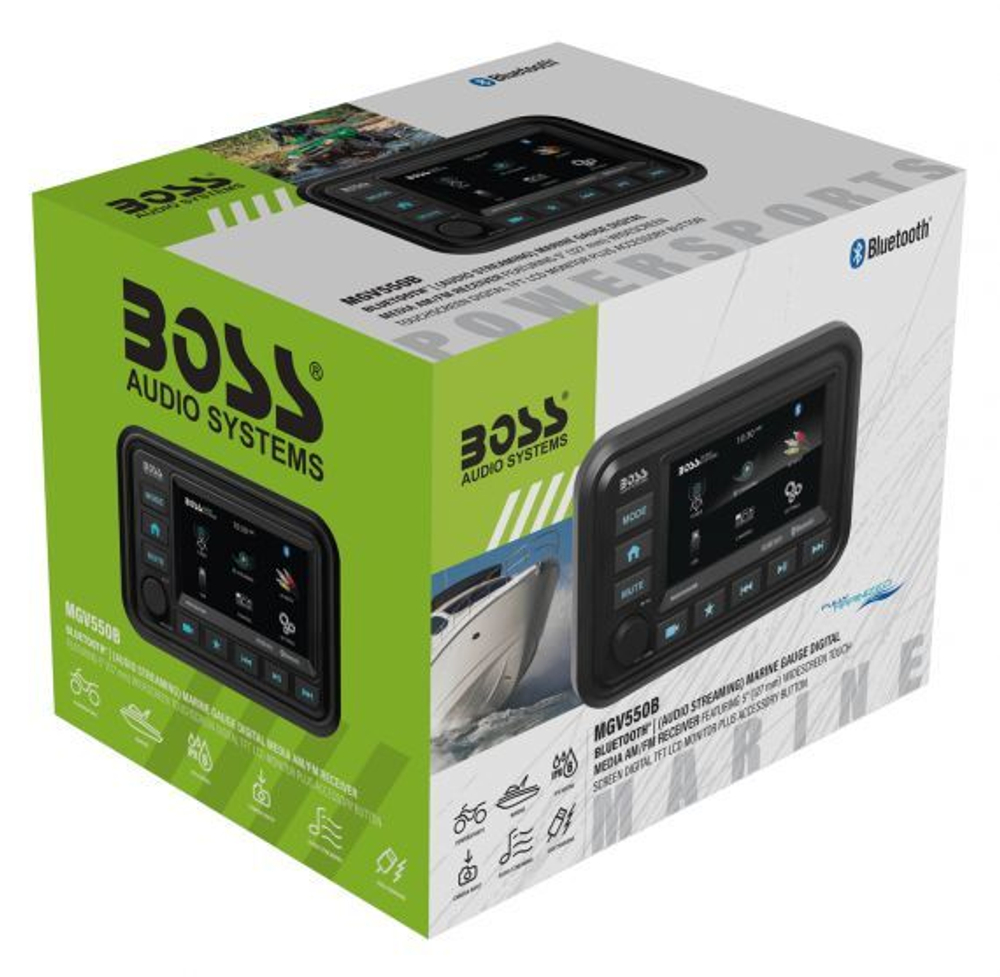 Морская магнитола Boss Audio 60W x 4. (no CD/DVD) 5"