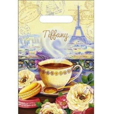 Пакет с прорубной ручкой ПВД 20х30 (30 мкм) "Тиффани" (100/2000 шт.) Интерпак