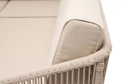 "Канны" модульная угловая лаунж-зона из роупа (веревки) со столом "Диего" (молочный), цвет бежевый