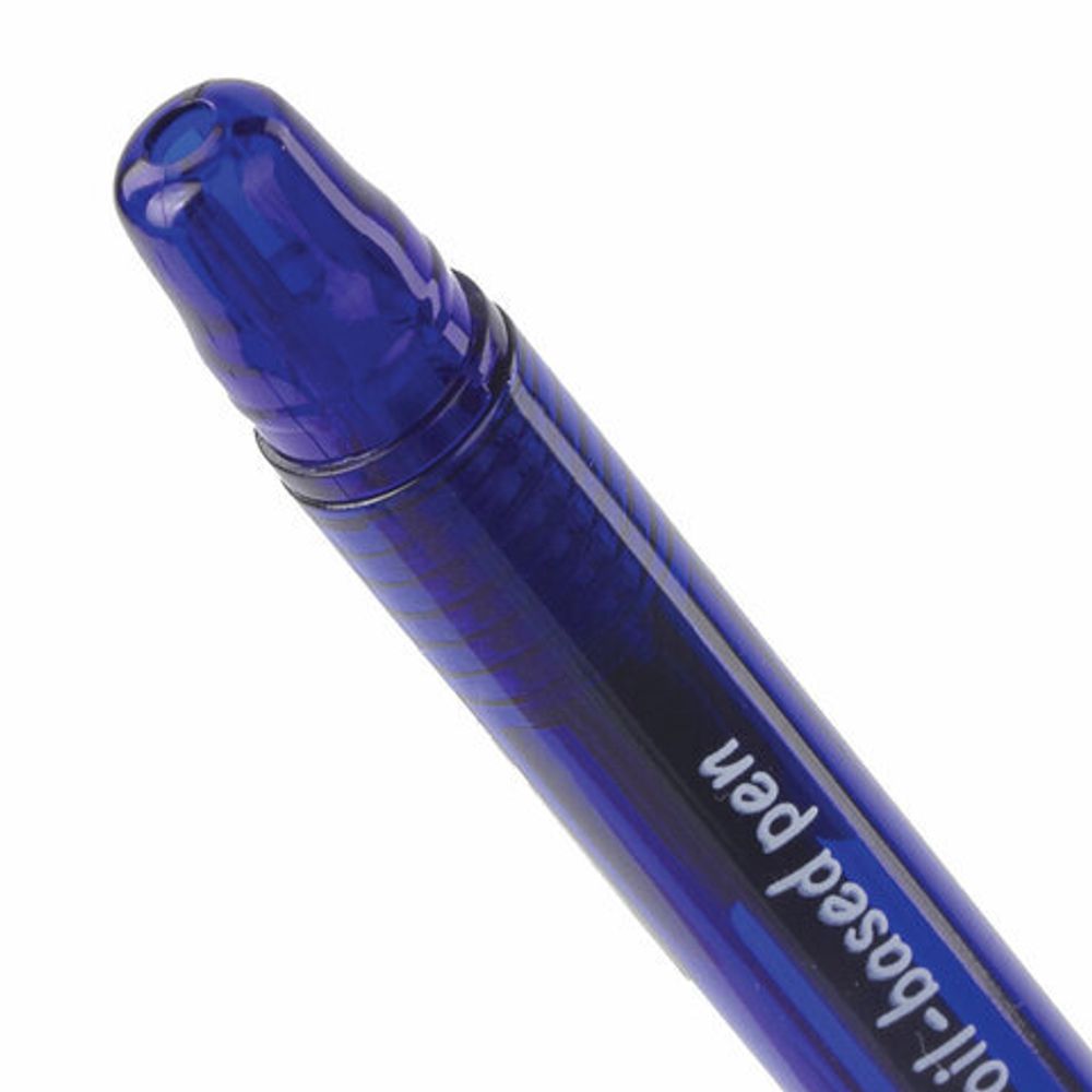 Ручка шариковая масляная BRAUBERG "Flight", СИНЯЯ, корпус синий, узел 0,7 мм, линия письма 0,35 мм, 143343, OBP369