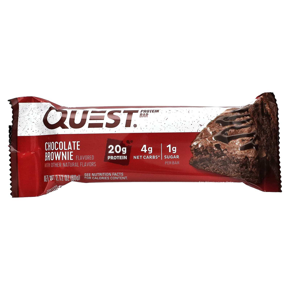 Quest Nutrition, Protein Bar, шоколадный брауни, 12 батончиков, 60 г (2,12 унции)