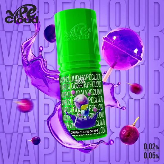 Vape Cloud Sour 0.02% - Chupa Chups Grape (Кислый виноградный Чупа-Чупс) 30 мл.