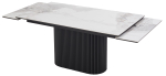 Стол М-City DISAUR Ария 160 Pandora Light, керамика, Черный каркас