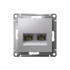 Розетка компьютерная 2-м AtlasDesign RJ45 кат.5E механизм алюм. SE ATN000385