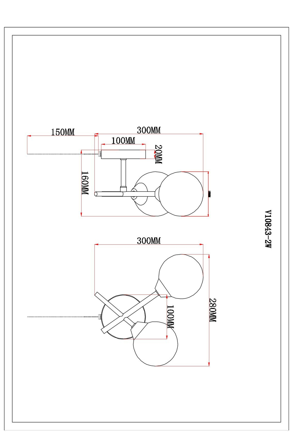 Бра Moderli V10843-2W Molecule