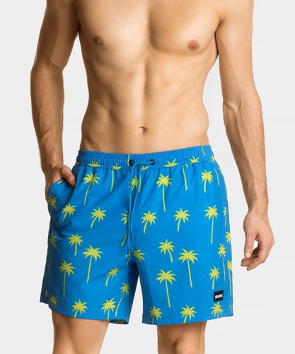 Пляжные шорты мужские Atlantic, 1 шт. в уп., полиэстер, голубые, KMB-205