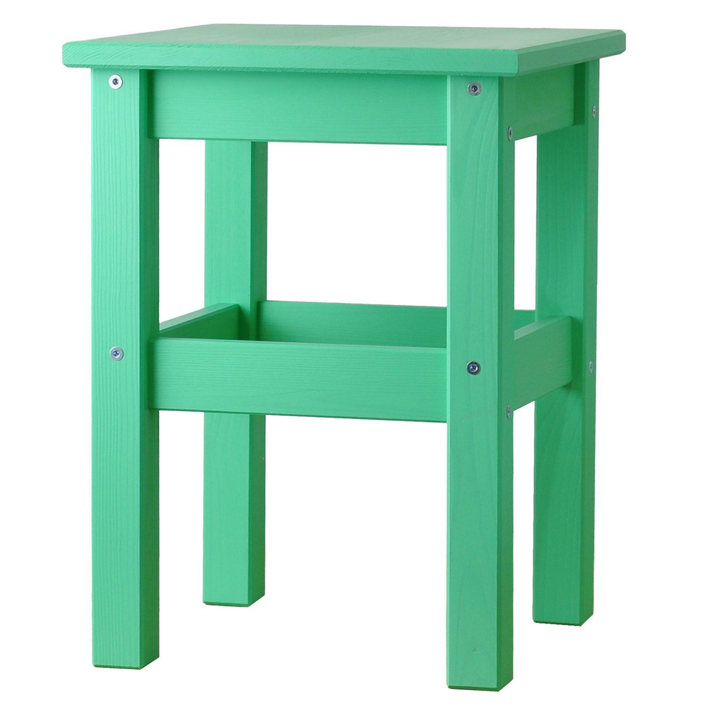 Табурет для кухни, 33х33х45, Одвар, деревянный, табуретка, сосна, зеленый, IKEA
