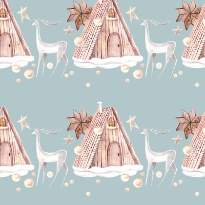 Олени и домики