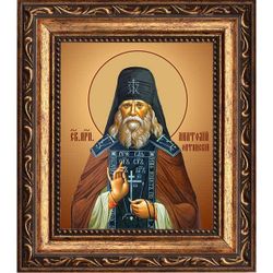 Анатолий I Оптинский (Зерцалов) преподобный. Икона на холсте.