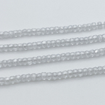 Фианит, рондель с огранкой, цвет прозрачный, размер около 3,1*2,3 мм, цена за нить 38 см (около 165 шт)