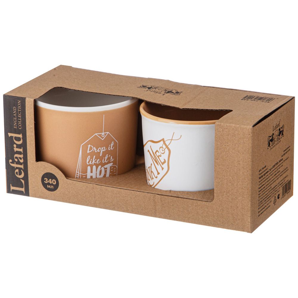 НАБОР КРУЖЕК 2ШТ "POSITIVE" 340 МЛ