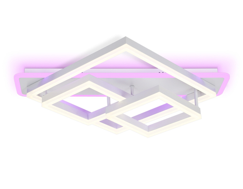 Светильник светодиодный потолочный с пультом FA8531 WH белый 132W 3000K-6400K 630*570*160 (ПДУ РАДИО 2.4G)