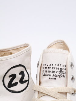 Кеды Maison Margiela Tabi Canvas High Top White