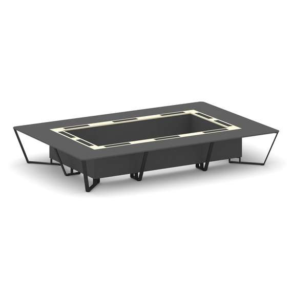 Steel Meet Стол переговорный прямоугольный KMK-PR.B.SP-20K Антрацит/Ваниль Глянец/Металл Черный 4800