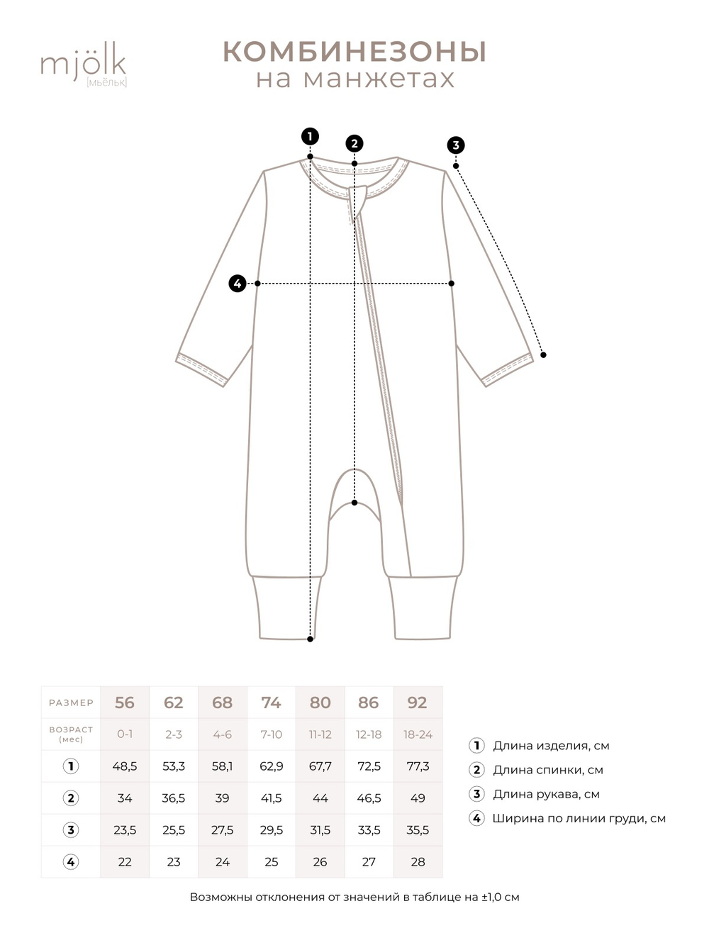 Комбинезон Mjolk Sleep and Play Шарики, на манжетах