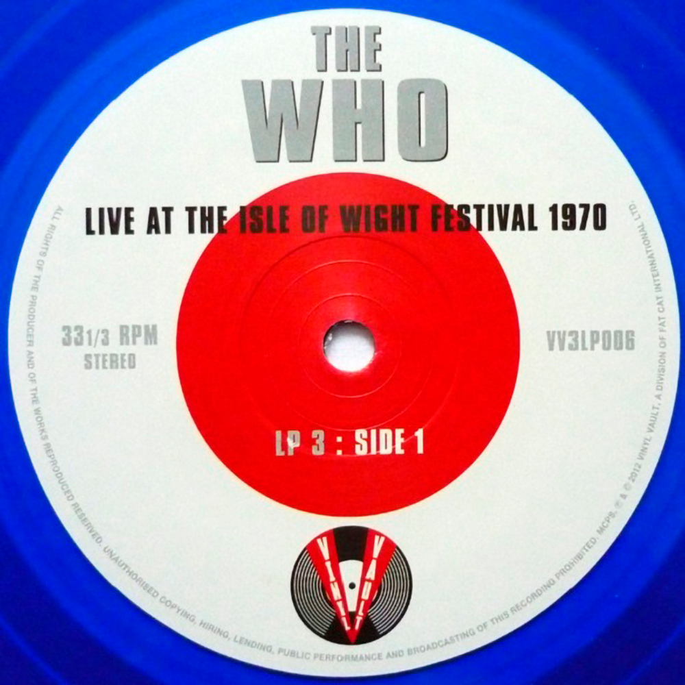 The Who / Live At The Isle Of Wight Festival 1970 (Coloured Vinyl)(3LP)