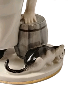 Фарфоровая статуэтка "Кот и повар" (ЛФЗ), СССР, 1950-1970 гг