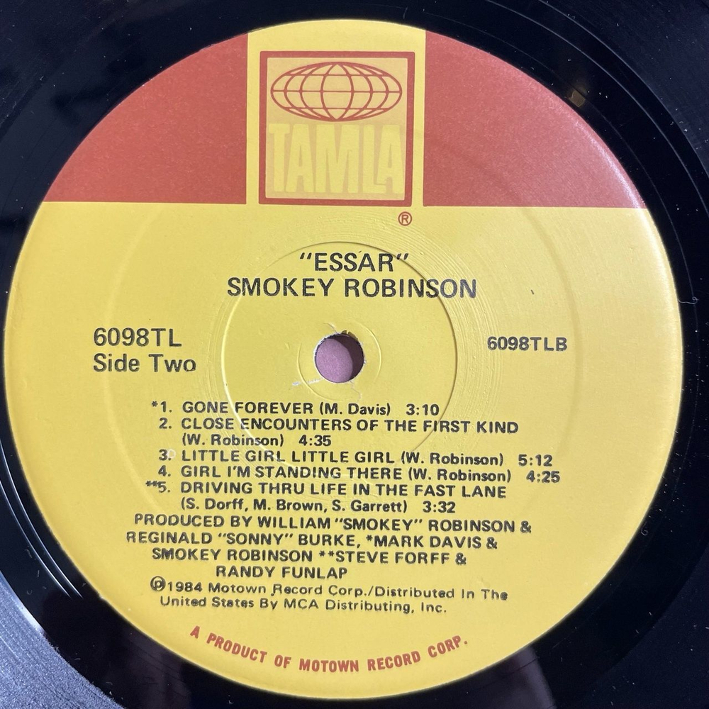 Винтажная виниловая пластинка LP Smokey Robinson Essar (USA 1984)