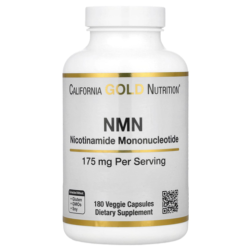 California Gold Nutrition, NMN, 175 мг, 180 растительных капсул