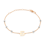 Браслет «Буква Б» из комбинированного золота