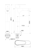 Смеситель для раковины высокий WONZON & WOGHAND ALFA, Хром (WW-A40232-CR)
