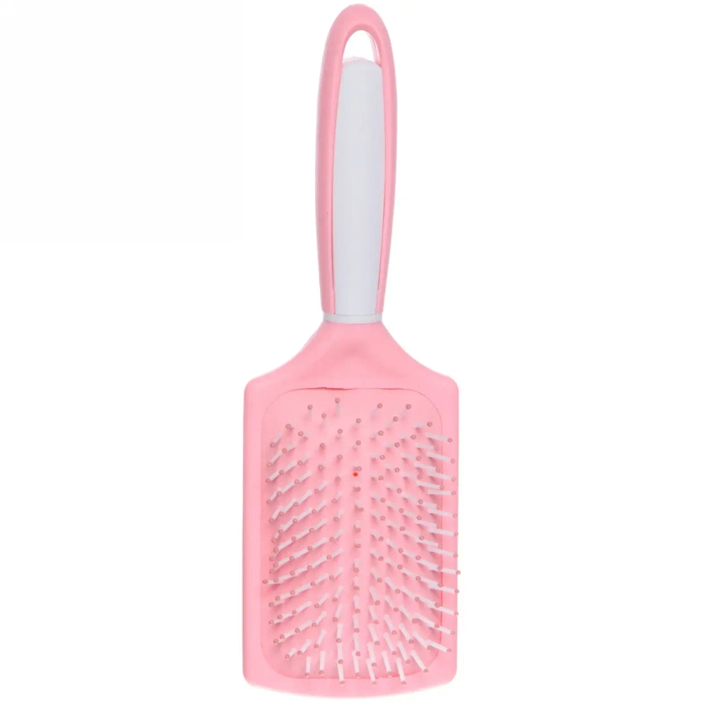Расческа массажная «Silk hair», прямоугольная, цвет розовый, 26 см