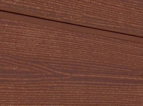 Cайдинг из ДПК SW Cedrus, радиальный распил. Цвет терракот.