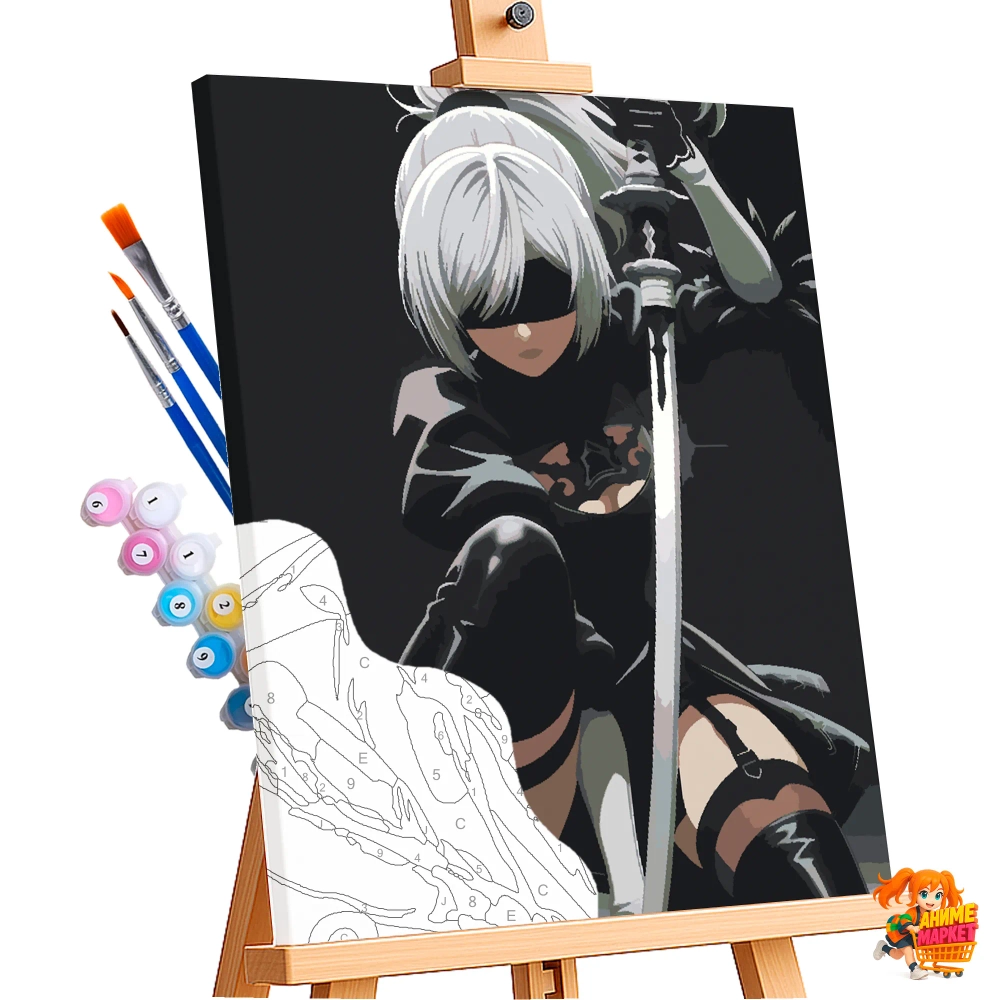 Картина по номерам NieR: Automata 2B