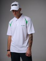 Поло футболка спортивная город горький белый зеленый белая