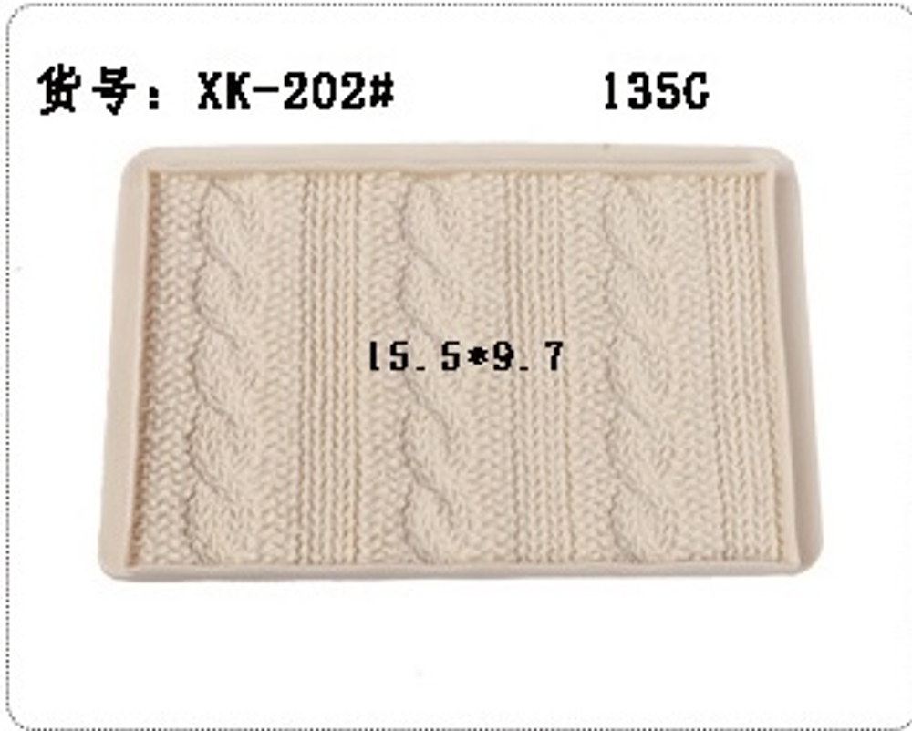 Молд силиконовый для творчества "Вязание с Косами"/ Форма для текстуры, коврик для лепки из полимерной глины, для мыла и воска