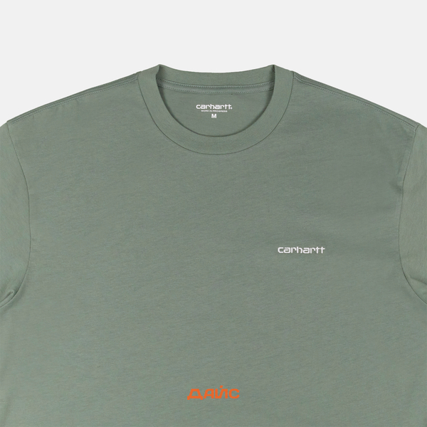 Футболка мужская Carhartt WIP Script Embroidery артикул:I030435_park Футболка мужская Carhartt WIP Script Embroidery артикул:I030435_park - купить в магазине Дайс
