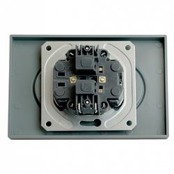 Розетка двойная без заземления и со шторкой Stekker Эмили 49955