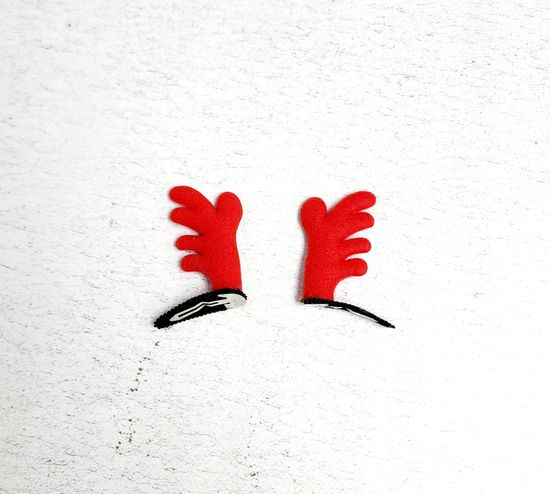 Комплект новогодних заколок рога Оленя, 2 шт