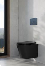 Boheme Унитаз подвесной, AVVA Черный матовый c крышкой (функц. торнадо)