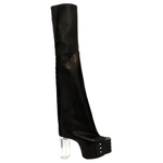 RICK OWENS 120mm Thigh-length Leather Boots