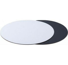 Подложка усиленная двусторонняя ЧЕРНЫЙ/жемчуг 3,2 мм. Диаметр 20