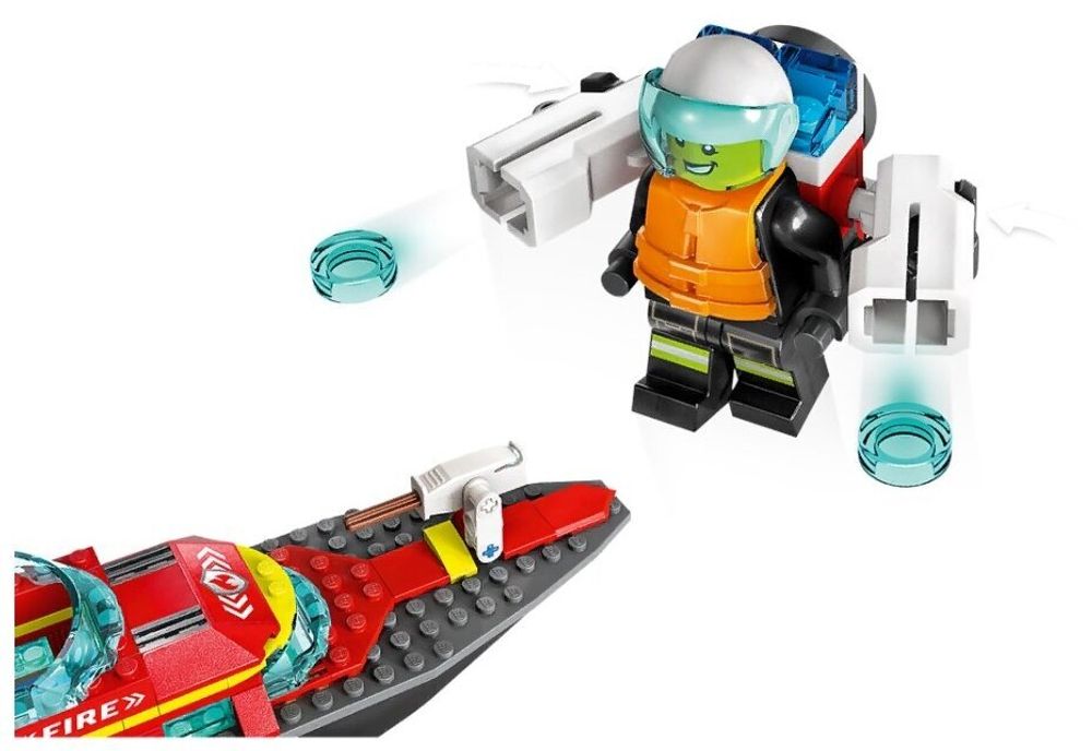 Конструктор LEGO City 60373 Пожарно-спасательная лодка