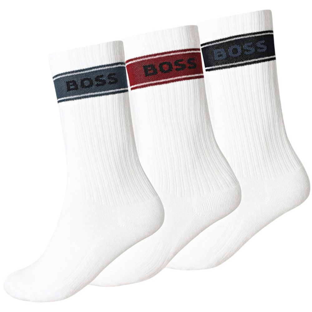 Теннисные носки BOSS QS Ribbed Stripe 3P - open miscellaneous