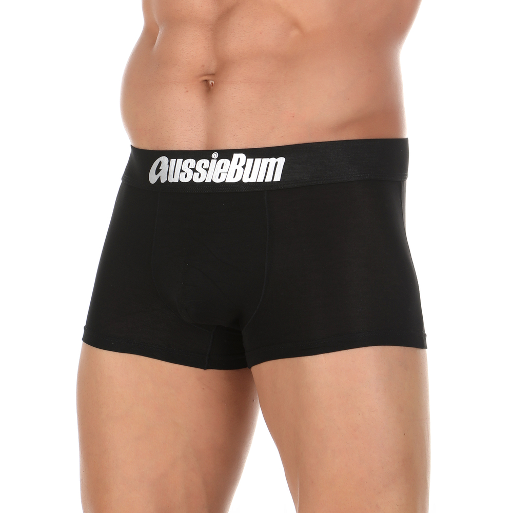 Мужские трусы боксеры черные AussieBum