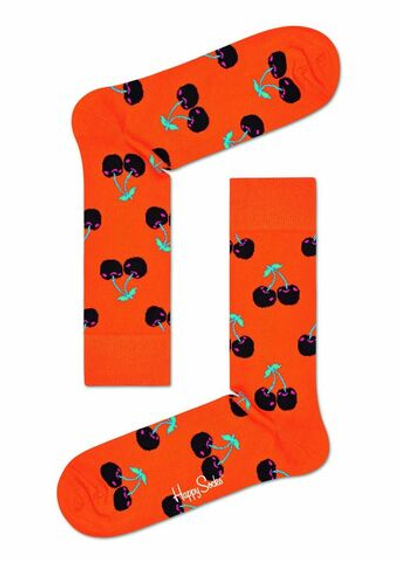 Носки унисекс Cherry Sock с вишенками (Размер: 25) (Цвет: оранжевый)