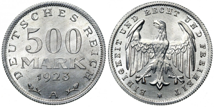 Германия 500 марок, 1923 Германия XF