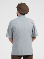 Серая мужская рубашка-китель "Мир" для повара и кондитера NVDesign