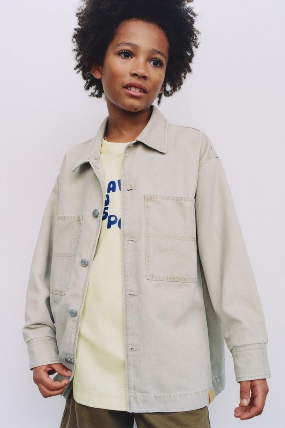 ZARA ХОЛЩОВАЯ КУРТКА-РУБАШКА, ПЕСОЧНЫЙ