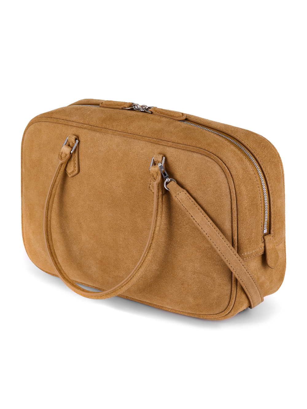 Bag ROMA M NEW suede light caramel color