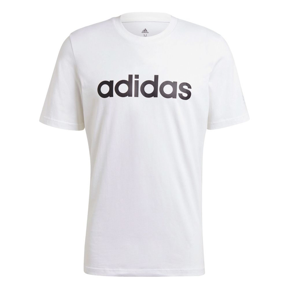 Мужское теннисное поло adidas Linear T-Shirt Men - White, Black