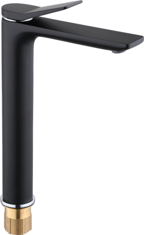 11099-C Смеситель для умыв. (высокий) черный HansenPRO  (10/1шт)