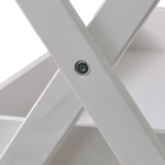 Журнальный столик, 58х48х65, прикроватный, раскладной, стол поднос, для сада и дома, массив сосны, белый, Dipriz