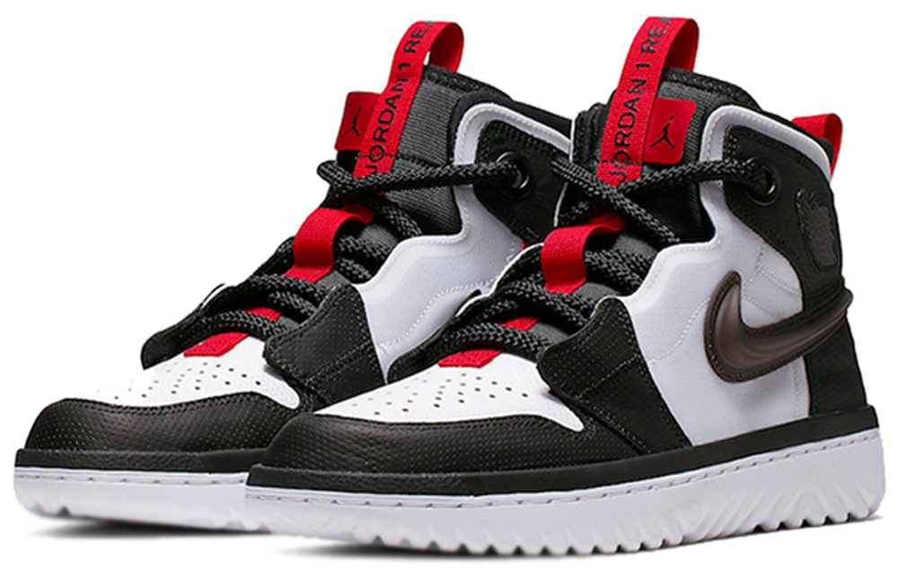 Jordan 1 High React Black White Gym Red